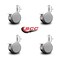 Service Caster 3 Inch MRI Safe Casters with Brakes, 7/16 Inch Grip Ring Stem, Set of 4, SCC, 4PK SCC-GR02S75-TPR-GRY-B-71678-MRI-4 - alternate 4